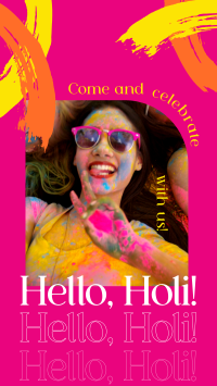 Hello Holi Facebook Story Image Preview