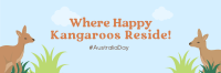 Fun Kangaroo Australia Day Twitter header (cover) Image Preview