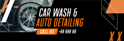 Car Wash Auto detailing Service Twitter header (cover) Image Preview