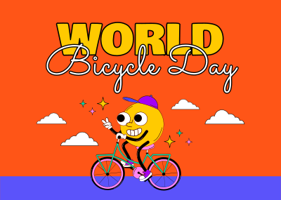 Celebrate Bicycle Day Postcard Image Preview