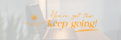 Keep Going Motivational Quote Twitter header (cover) Image Preview