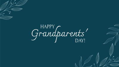 Happy Grandparents' Day Floral Facebook event cover Image Preview