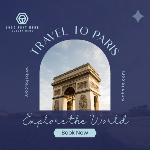 Travel to Paris Instagram post Image Preview