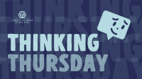 Cute Speech Bubble Thinking Thursday Facebook Event Cover Design