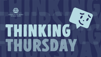 Cute Speech Bubble Thinking Thursday Facebook event cover Image Preview