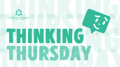 Cute Speech Bubble Thinking Thursday Facebook event cover Image Preview