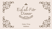 Fancy Eid Dinner  Facebook Event Cover Design