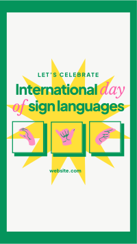 International Day of Sign Languages Facebook story Image Preview