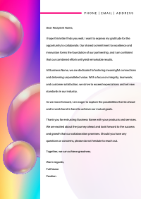 Gradient Bubble Letterhead Design