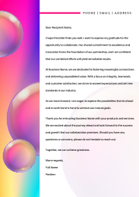 Gradient Bubble Letterhead Image Preview