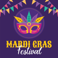 Mardi Gras Festival Instagram Post Design