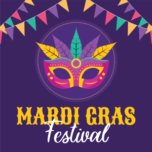 Mardi Gras Festival Instagram post Image Preview