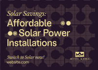 Solar Power Installations Postcard Image Preview