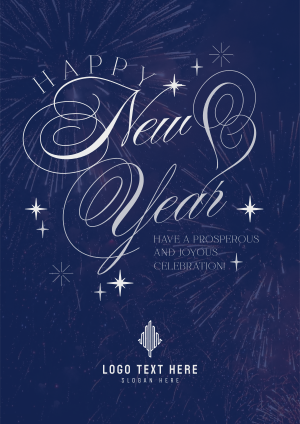 Elegant New Year Greeting Flyer Image Preview