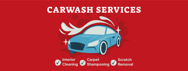 Carwash Services List Facebook Cover Design Image Preview