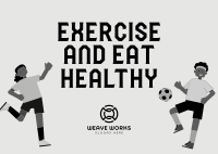 Exercise & Eat Healthy Postcard Image Preview