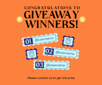 Giveaway Winners Stamp Facebook Post Design
