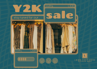 Y2K Fashion Brand Sale Postcard Design