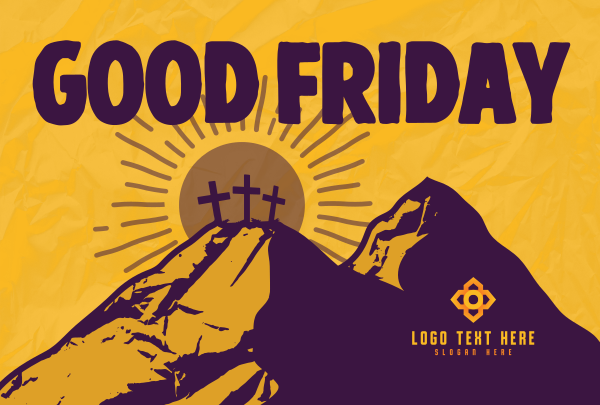 Good Friday Golgotha Pinterest Cover Design