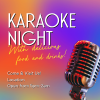 Karaoke Night Bar Instagram post Image Preview