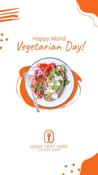 Happy Vegetarian Day! Facebook story