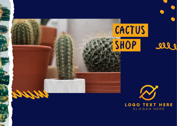 Cactus Plant Postcard Design Image Preview