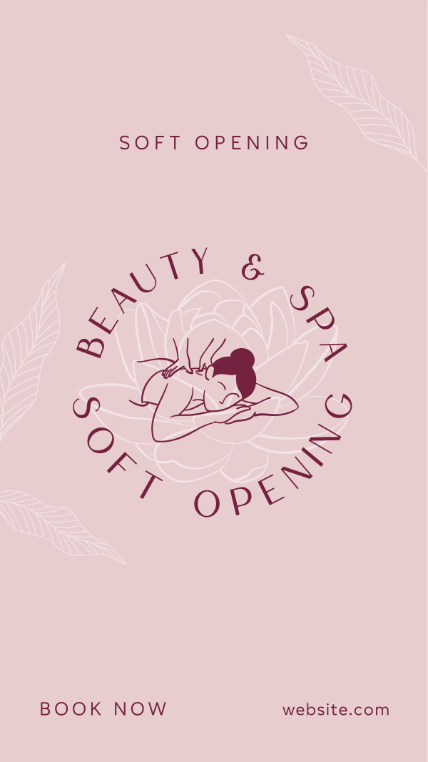 Spa Soft Opening  Facebook Story Design