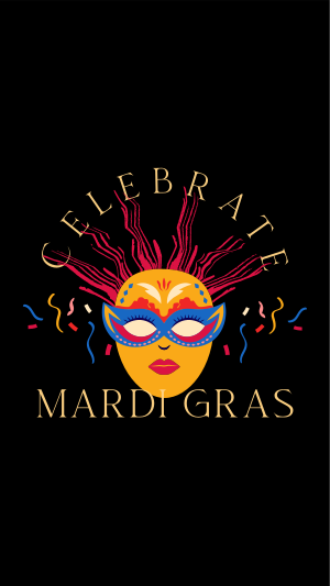 Masquerade Mardi Gras Facebook story Image Preview