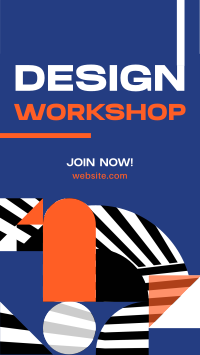 Modern Abstract Design Workshop Facebook Story Design