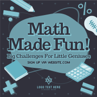 Quirky Math Quiz Challenge Instagram Post Preview