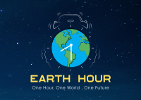 Alarm Clock Earth Postcard Design