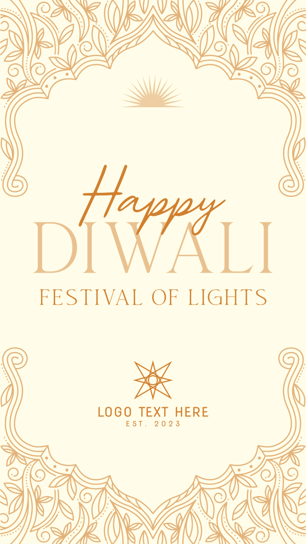 Elegant Diwali Frame Instagram Story Design