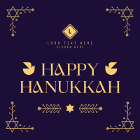 Hanukkah Menorah Ornament Instagram Post Design