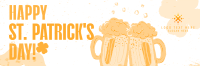 St. Patrick's Beer Greeting Twitter Header Design