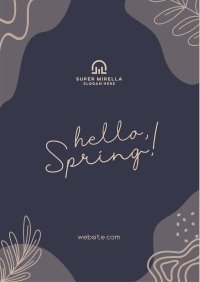 Hey Hello Spring Flyer Design