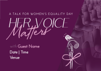 Women's Day Talk Postcard Preview