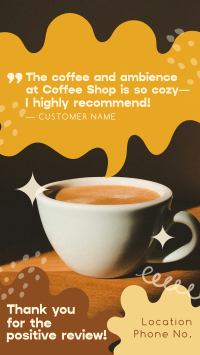 Quirky Cafe Testimonial Facebook story Image Preview