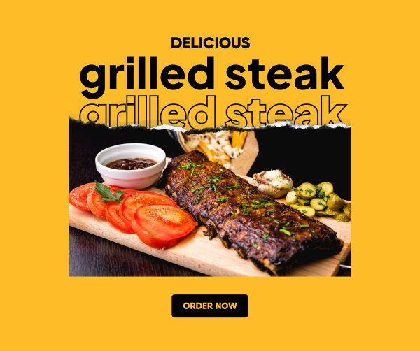 Delicious Grilled Steak Facebook Post Design Image Preview