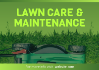 Lawn Care and Maintenance Postcard Image Preview