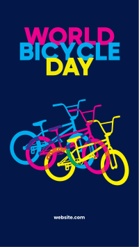 World Bicycle Day CMYK Facebook Story Design