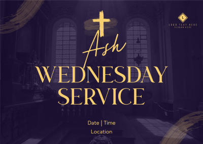 Ash Wednesday Volunteer Service Postcard Image Preview