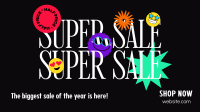 Funky Smiley Super Sale Facebook event cover Image Preview