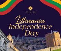 Rustic Lithuanian Independence Day Facebook Post Design