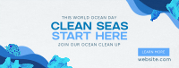 Ocean Day Clean Up Drive Facebook Cover Design