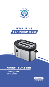 Great Toaster Facebook Story Design