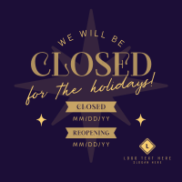 Holiday Closing Badge Linkedin Post Image Preview