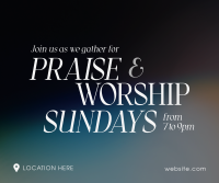 Sunday Worship Facebook Post Design