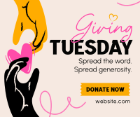 Give back this Giving Tuesday Facebook Post Design