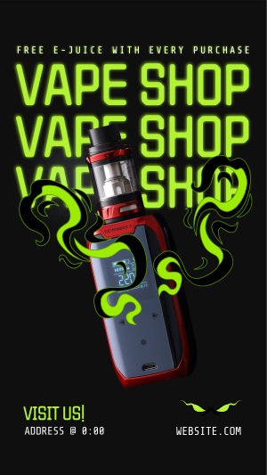 Vape Night Promo Facebook story Image Preview