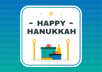 Hanukkah Gradient Pattern Postcard Image Preview